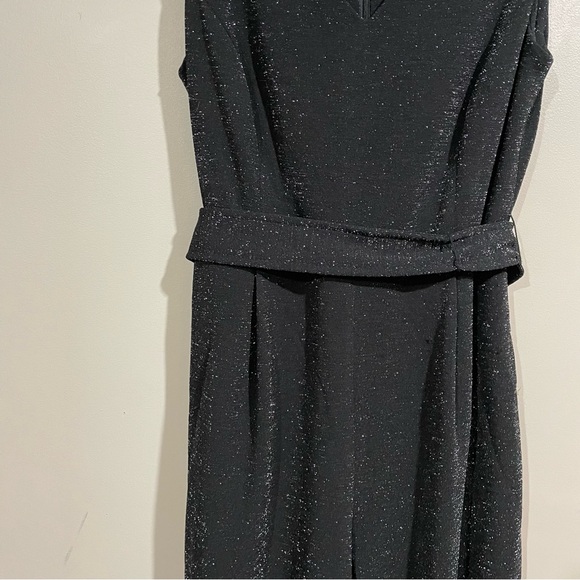 NWOT Calvin Klein Elegant BLACK with  SILVER Glitter Women's Jumpsuit Romper - Picture 10 of 14